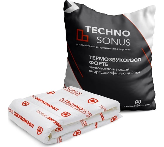 Изображение товара Мат для звукоизоляции ТермоЗвукоИзол Форте (5х1.5 м; 12 мм; 7.5 кв.м) ТехноСонус 1300100001