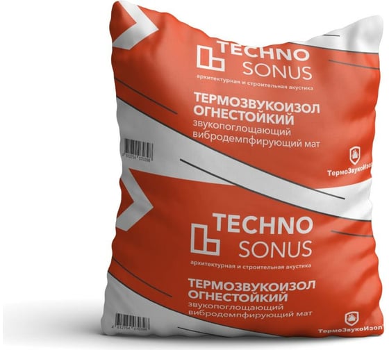 Изображение товара Мат для звукоизоляции ТермоЗвукоИзол Огнестойкий (5х1.5 м; 13 мм; 7.5 кв.м) ТехноСонус 1300100004