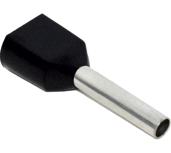 Изображение товара Штыревой втулочный изолированный наконечник KLR KTE 2x1.5-12 2x1,5мм2/L=12мм/Чёрный 215012