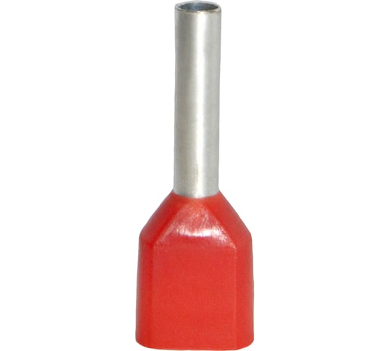 Изображение товара Штыревой втулочный изолированный наконечник KLR KTE 2x1-10 2x1мм2/L=10мм/Красный 210010