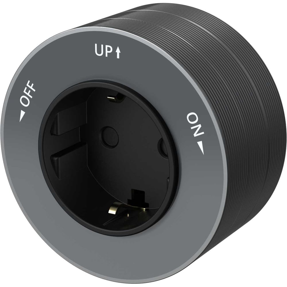 Изображение товара Розетка Systeme Electric MuitiTrack 2К+З круглая 16А/250В графит