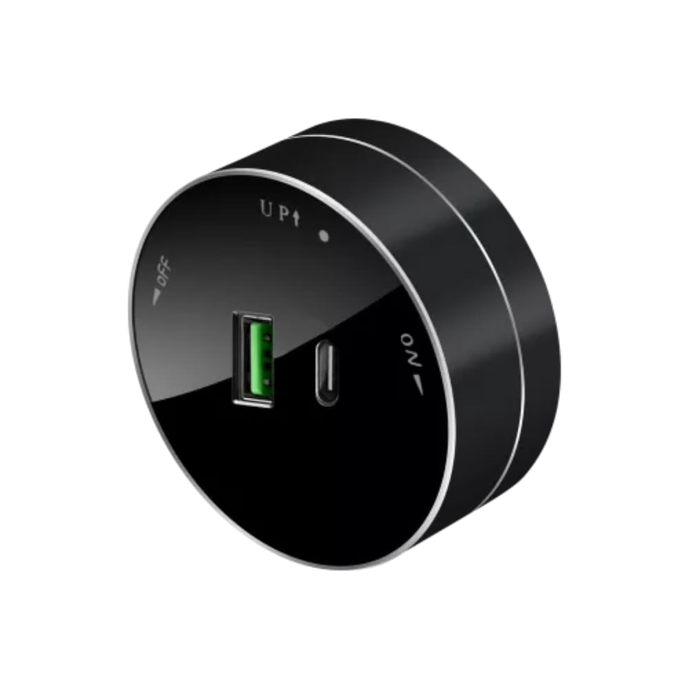 Изображение товара Розетка Systeme Electric MuitiTrack 2xUSB 18Вт Антрацит MTK13003B