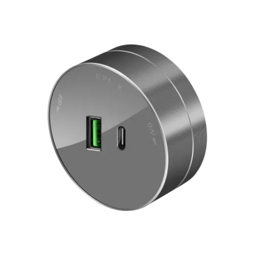 Изображение товара Розетка Systeme Electric MuitiTrack 2хUSB 18Вт графит IP20