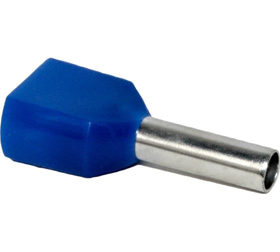Изображение товара Штыревой втулочный изолированный наконечник KLR KTE 2x2.5-10 2x2,5мм2/L=10мм/Синий 225010