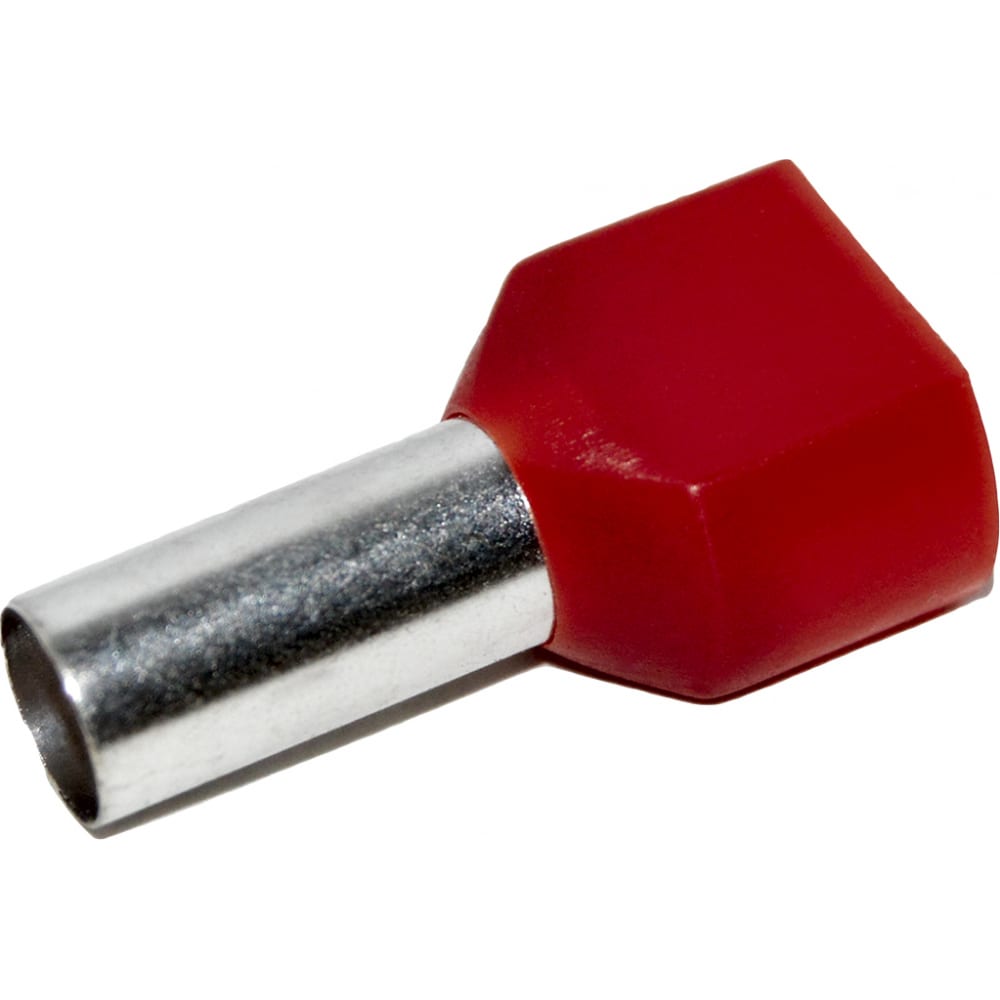 фото Штыревой втулочный изолированный наконечник klr kte 2x10-14 2x10mm2/l=14mm/красный 210014