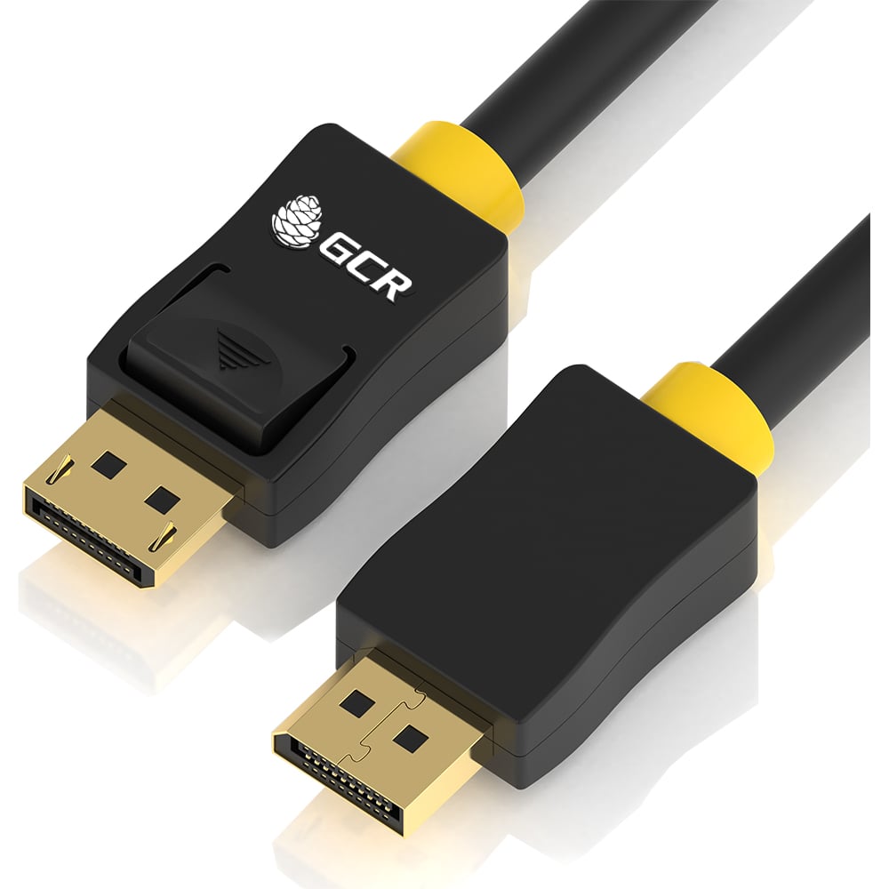 фото Кабель gcr 0.5m displayport v1.2 20m-20m черный 28-28 awg vivdpi2dp-0.5m