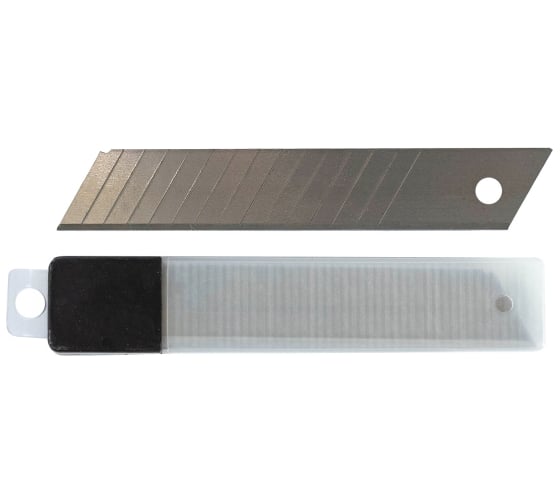 Изображение товара Запасные лезвия 18 мм, толщина 0.5 мм, в футляре 10 шт Pobedit 9005602