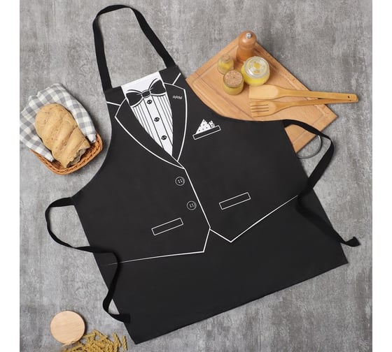 Изображение товара Фартук Доляна Джентельмен, 60x70 см, 100% хлопок, рогожка 2785595