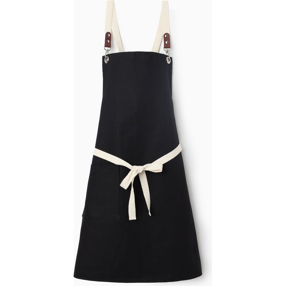 Изображение товара Фартук Этель Minimalist design 60x70 см натуральный хлопок и лён черный универсальный