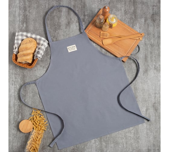 Изображение товара Фартук Этель Kitchen 60x70 см, синий, 100% хл, саржа 220 г/м2 7865985