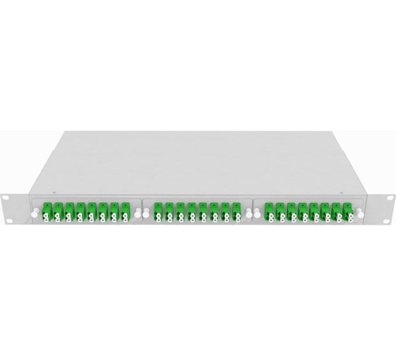 Изображение товара Оптический стоечный кросс TopLAN 19, одномодовый, укомплектованный, КРС-Top-1U-48LC/A-OS2-GY