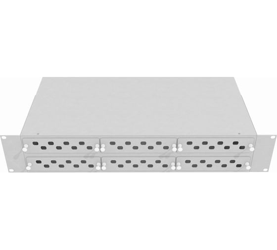 Изображение товара Оптический стоечный кросс TopLAN 19, 48 FC/ST адаптеров, 2U, серый, КРС-Top-2U-48FC/ST-GY