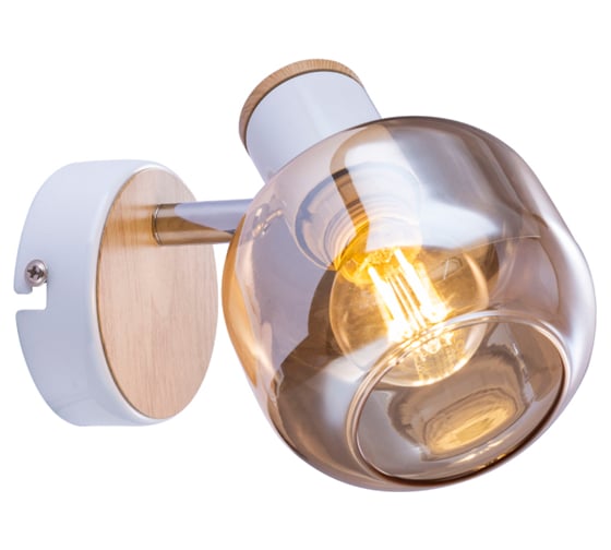 Изображение товара Спот Rivoli Kalisto W1, белый/светлое дерево, 1хE14, 40W, 8/288 Б0047090