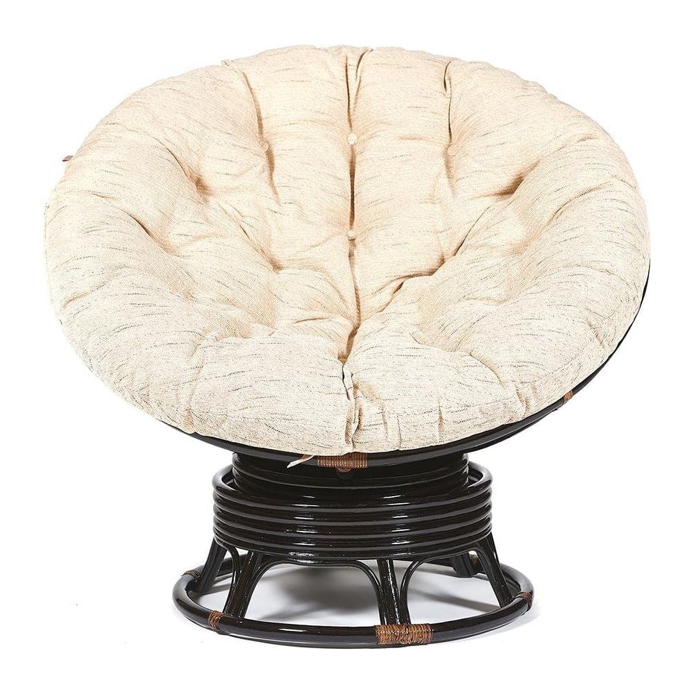 Изображение товара Кресло-качалка Tetchair PAPASAN w 23/01 B / с подушкой / Antique brown (античный черно-коричневый), ткань Старт 7271