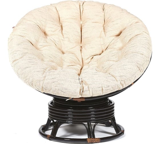 Изображение товара Кресло-качалка Tetchair PAPASAN w 23/01 B / с подушкой / Antique brown (античный черно-коричневый), ткань Старт 7271