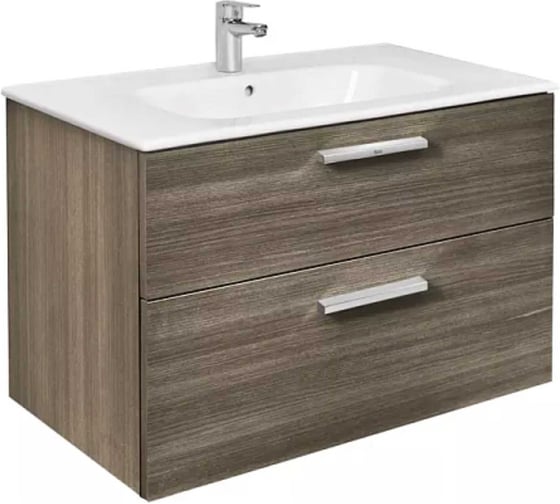 Изображение товара Тумба под раковину ROCA VICTORIA 80, городской дуб, 2 ящика A857470402