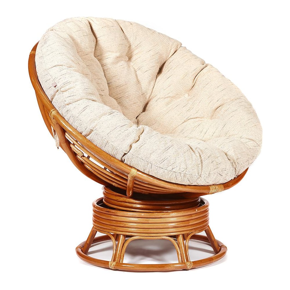 Изображение товара Кресло-качалка Tetchair PAPASAN w 23/01 B / с подушкой / Cognac (коньяк), ткань Старт 5773