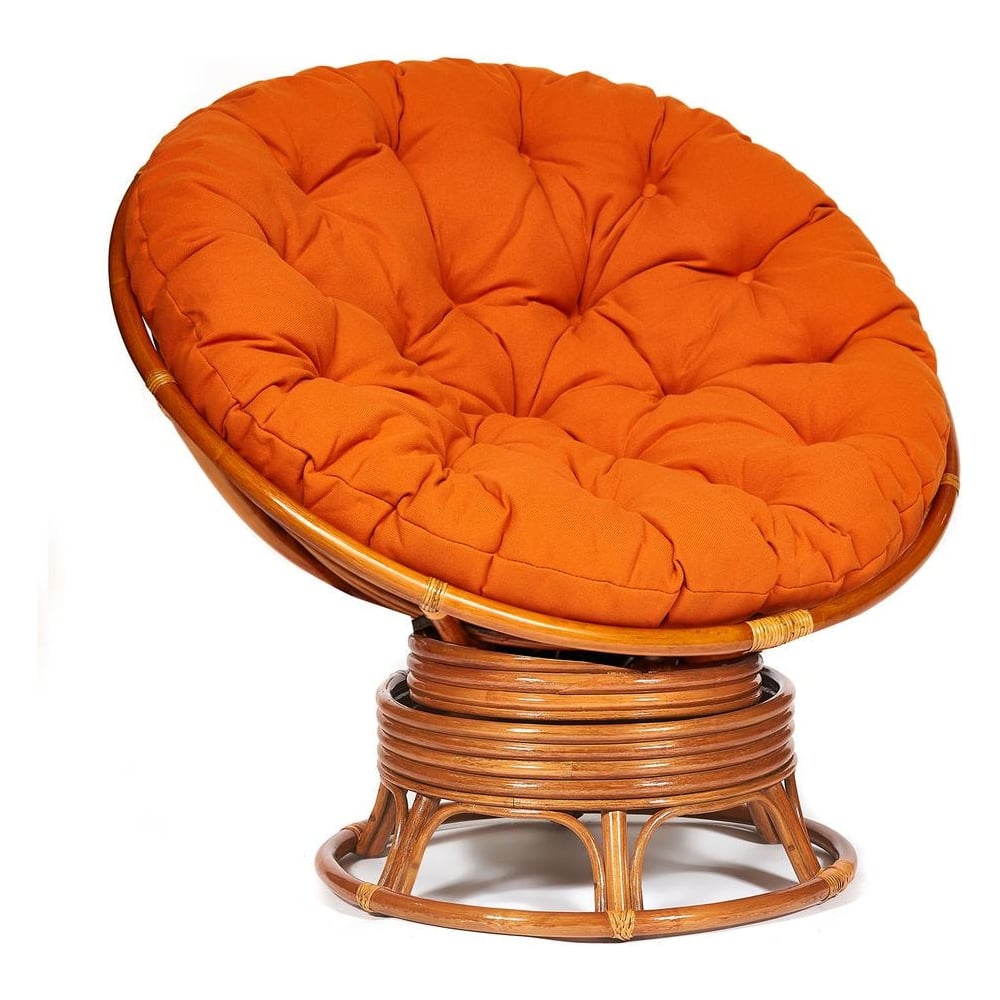 Изображение товара Кресло-качалка Tetchair PAPASAN w 23/01 B / с подушкой / Cognac (коньяк), ткань Оранжевый, С 23 13751