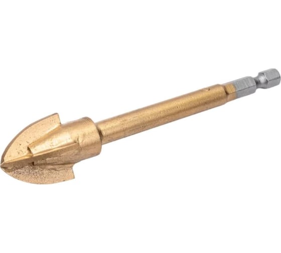 Изображение товара Сверло 10х100 мм, 4 грани, по керамике, стеклу, мрамору, черепице MD-STARS C/10*100