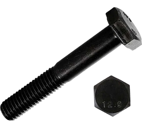 Изображение товара Болт 23 БОЛТА М16x100 мм, DIN931, высокопрочный к.п.12.9 черный, 5 шт б12993116100