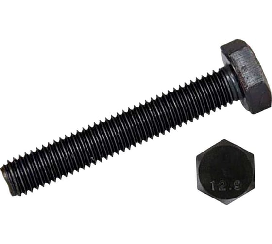 Изображение товара Болт 23 БОЛТА М14x60 мм, DIN933, высокопрочный к.п.12.9 черный, 10шт. б1299331460