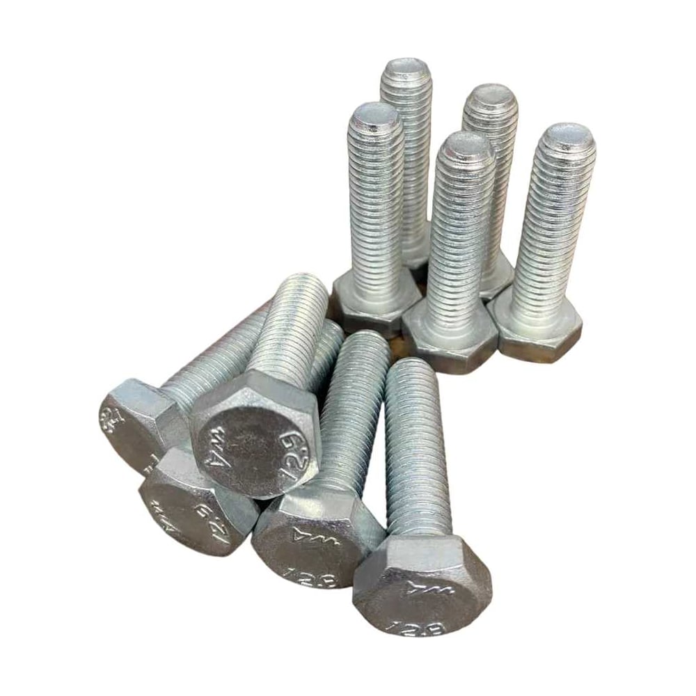 Изображение товара Высокопрочный болт М14x40 мм DIN 933 сталь цинк 12.9 уп 10 шт