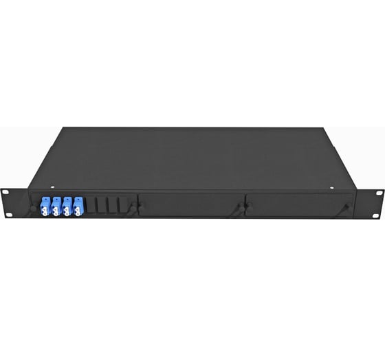 Изображение товара Оптический стоечный кросс TopLAN 19, одномодовый, укомплектованный, КРС-Top-1U-08LC/U-OS2-BK