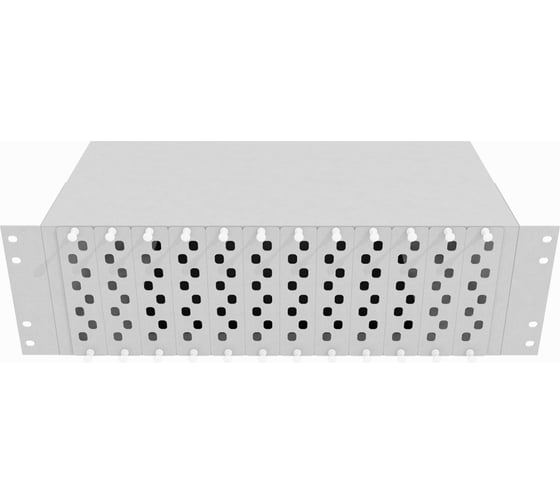 Изображение товара Оптический стоечный кросс TopLAN 19, 96 FC/ST адаптеров, 3U, серый, КРС-Top-3U-96FC/ST-GY