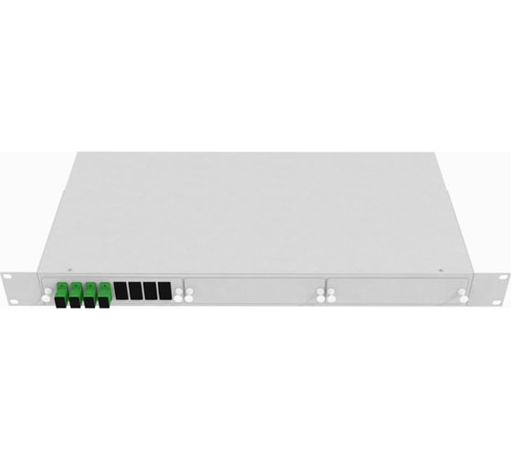 Изображение товара Оптический стоечный кросс TopLAN 19, одномодовый, укомплектованный, КРС-Top-1U-04SC/A-OS2-GY