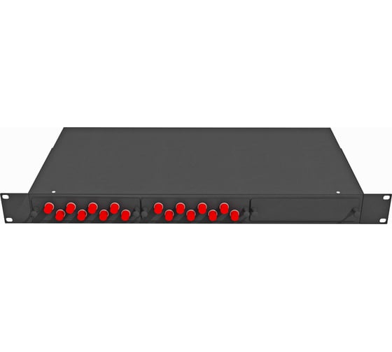 Изображение товара Оптический стоечный кросс TopLAN 19, одномодовый, укомплектованный, КРС-Top-1U-16FC/U-OS2-BK