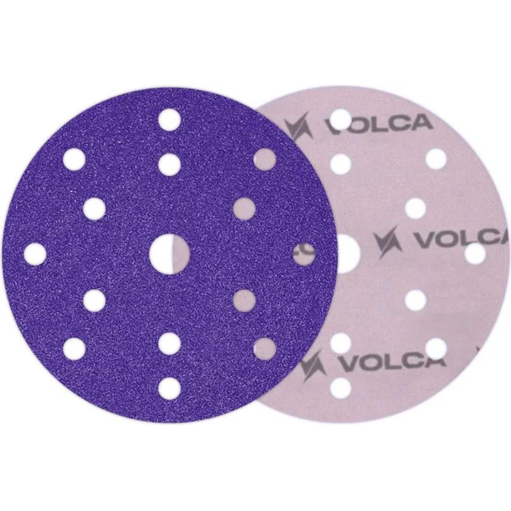 Изображение товара Диск абразивный керамика AMETHYST 150 мм, 15 отверстий, P 100, 50 шт VOLCA