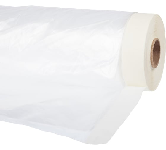 Изображение товара Пленка защитная полиэтиленовая, прозрачная, HDPE, 4x12.5 м, толщина 15 мкм РемоКолор 09-0-004