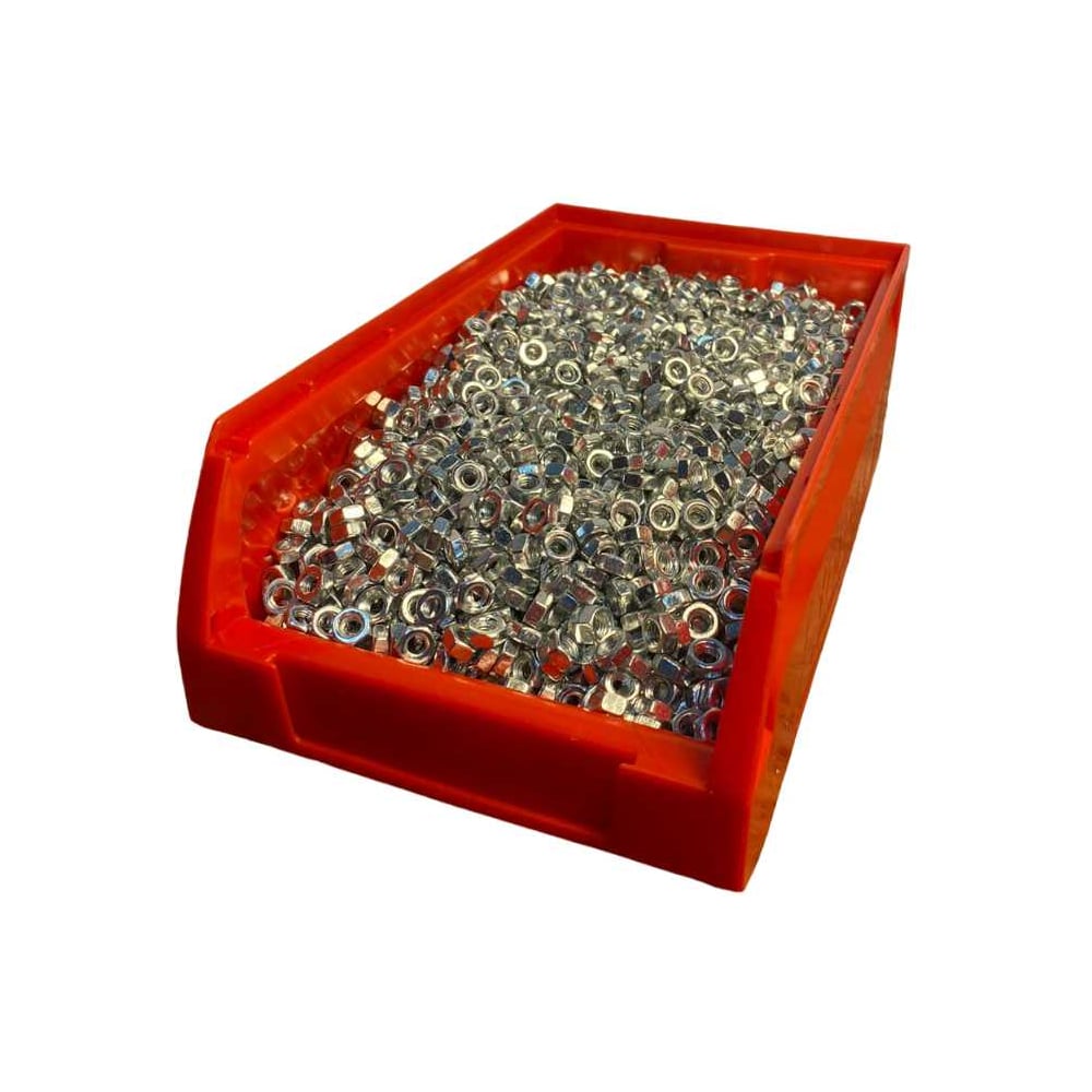 Изображение товара Гайка оцинкованная DIN934 М4 4500 шт. в контейнере