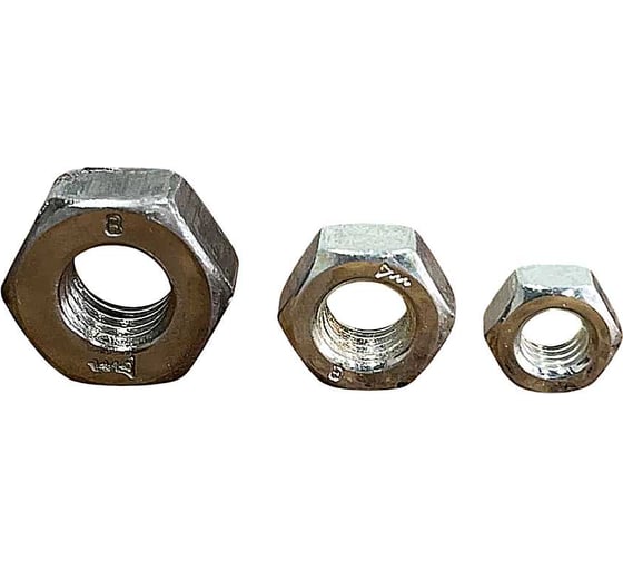 Изображение товара Гайка 23 болта высокопрочная М6,8,10 оцинкованная к.п.8 ( по 50 шт) 11623