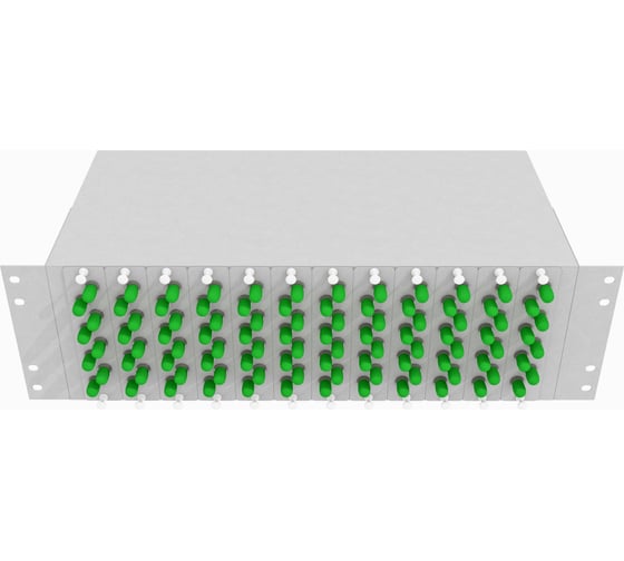 Изображение товара Оптический стоечный кросс TopLAN 19, одномодовый, укомплектованный, КРС-Top-3U-96ST/A-OS2-GY