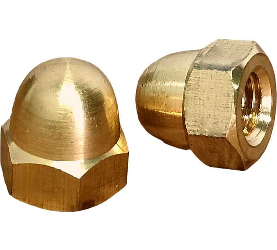 Изображение товара Гайка 23 болта М8 латунная колпачковая DIN1587, 10 шт. 2000000299075