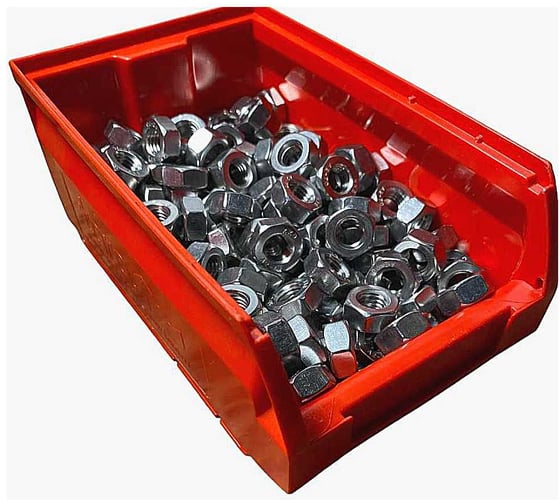 Изображение товара Гайка нержавеющая 23 Болта М10 DIN 934 А2 200 шт. с контейнером 11365