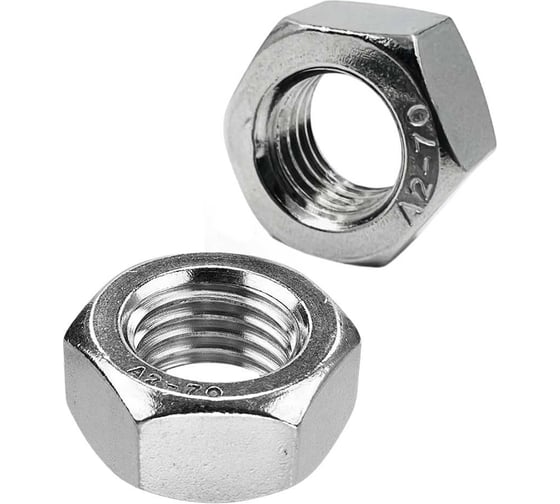 Изображение товара Гайка нержавеющая 23 Болта М4 DIN 934 шестигранная 100 шт АС3100400093N07ф100