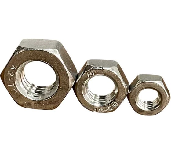 Изображение товара Гайка нержавеющая 23 Болта М6,8,10 DIN934 (по 10 шт.) 11601