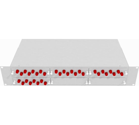 Изображение товара Оптический стоечный кросс TopLAN 19, одномодовый, укомплектованный, КРС-Top-2U-36FC/U-OS2-GY