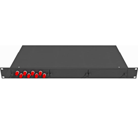 Изображение товара Оптический стоечный кросс TopLAN 19, одномодовый, укомплектованный, КРС-Top-1U-08ST/U-OS2-BK