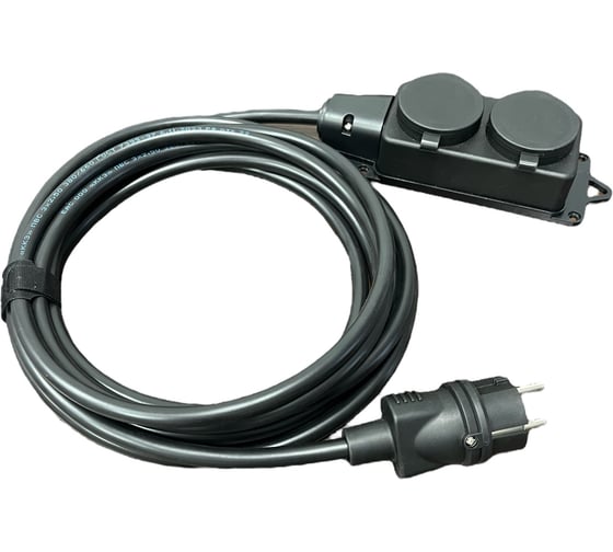 Изображение товара Удлинитель силовой iTOK тип SU, серии iCONNECT с заземлением, ПВС 3x2,5 мм, 2 гнезда, IP44, ГОСТ, 40 м i-CONNECT-SU-PVS-325-2-44-40