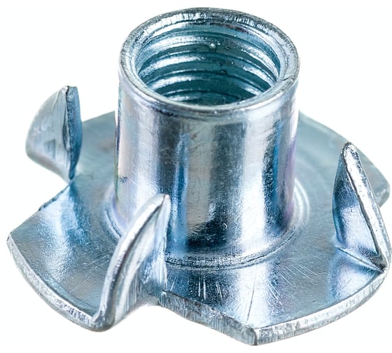 Изображение товара Врезная гайка Стройметиз M8 DIN 1624 цинк уп. 6 шт. 3130051