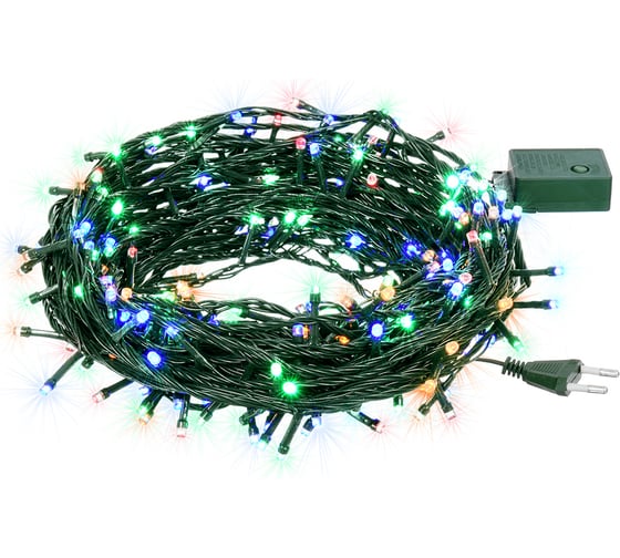 Изображение товара Электрогирлянда VEGAS Нить 300 разноцветных LED ламп, контроллер, 8 режимов 55070