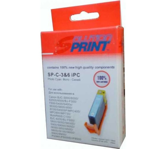 Изображение товара Картридж Solution print Solutionprint SP BCI-3ePC (4483A002) для Canon, фото-голубой 26198