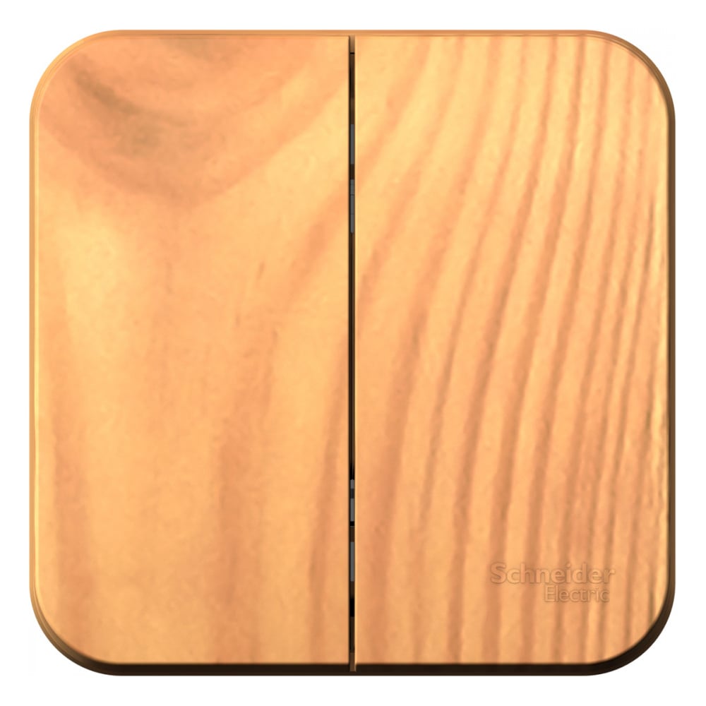 Изображение товара 2-клавишный выключатель Systeme Electric BLANCA, открытой установки, 10А, 250B, ЯСЕНЬ BLNVA105015