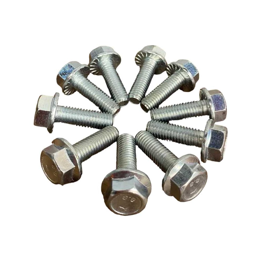 Изображение товара Болт М8x16 с фланцем класс прочности 8.8 DIN6921 50 шт