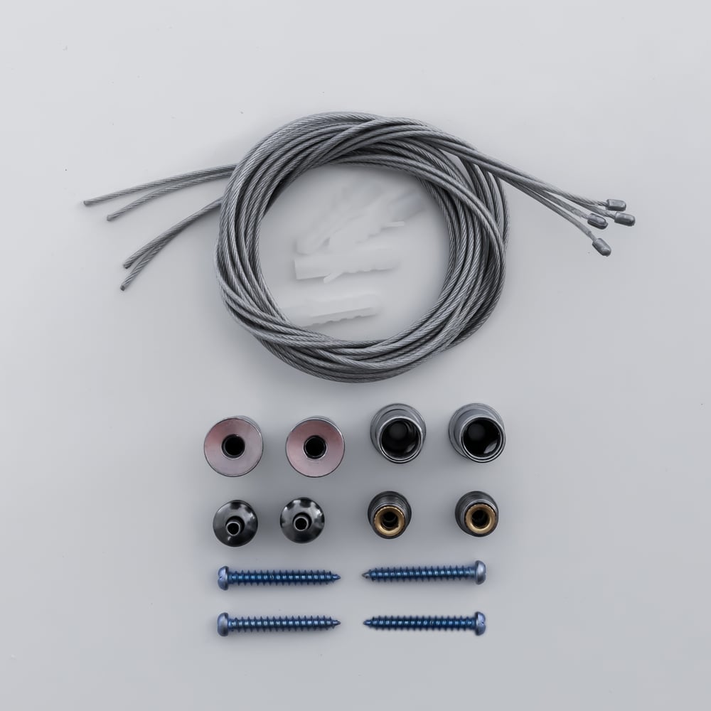 Изображение товара Набор тросов для подвеса ELEGANZ 4 шт 1,5 м для ультратонких панелей хром