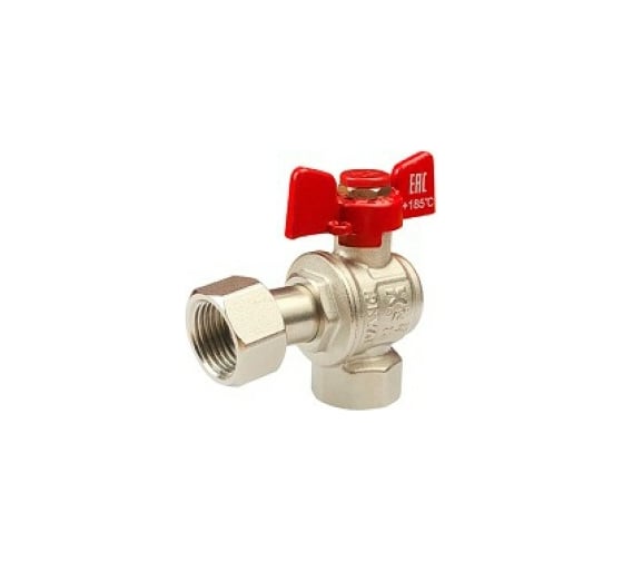 Изображение товара Шаровой кран IVANCI Superior угловой с накидной гайкой, ручка-бабочка, вн.-вн. рез.3/4" IVC.100228.N.34