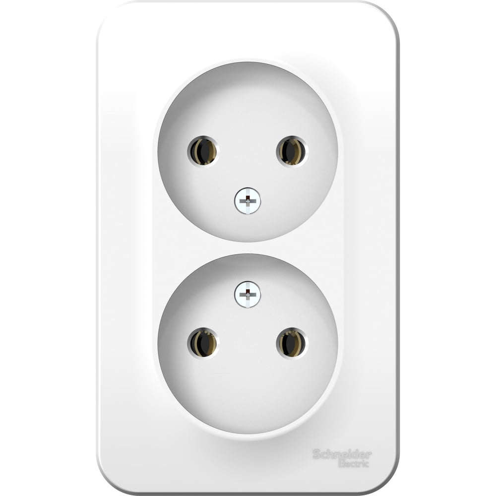 Изображение товара Двойная розетка Systeme Electric BLANCA без заземления, белая